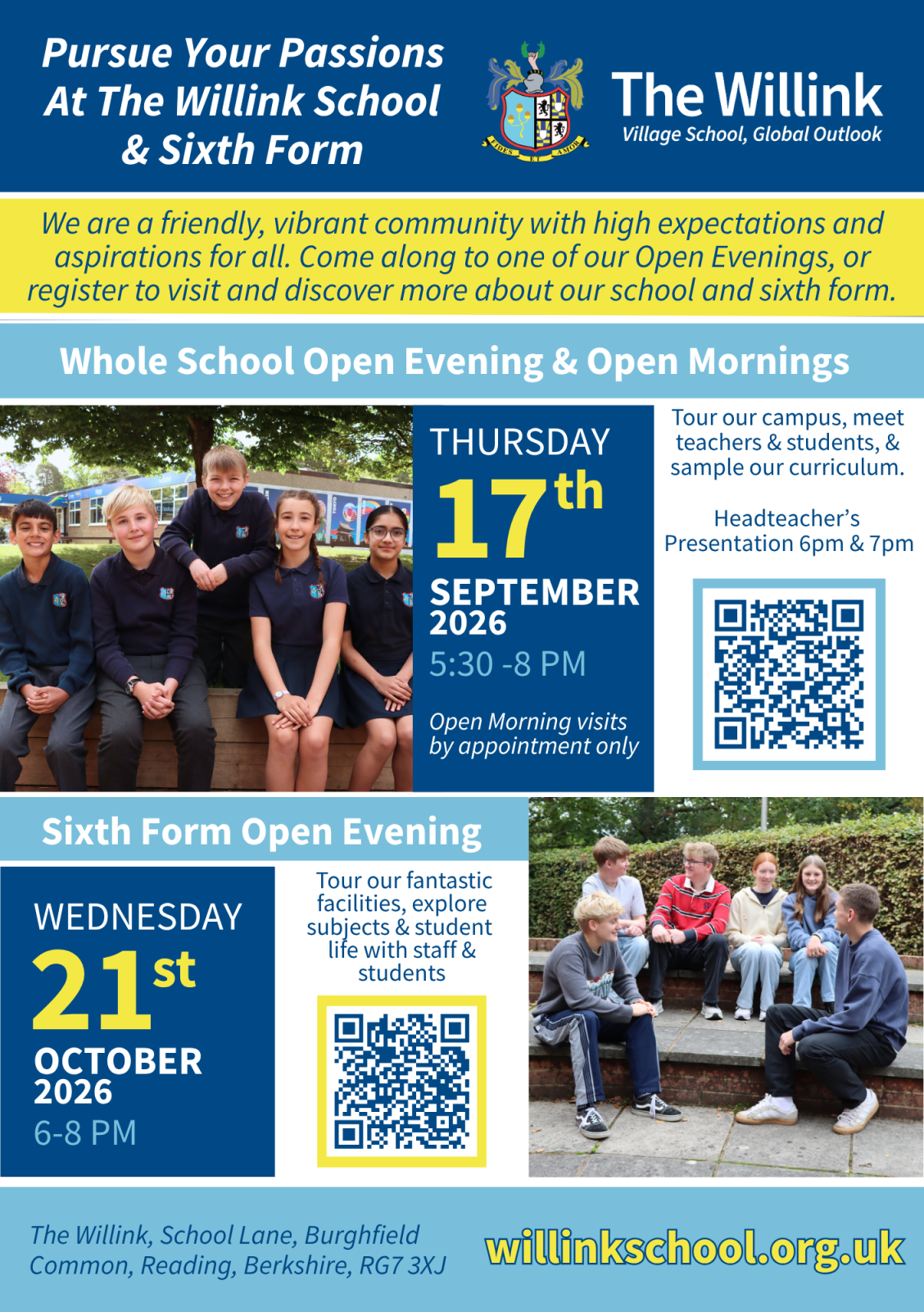 Willink Open Evenings 2026